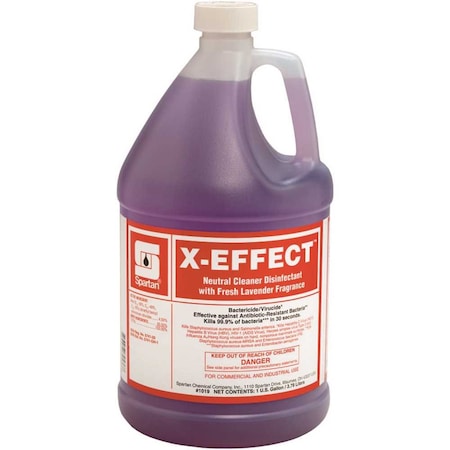 Spartan Chemical X-Effect 1 Gal. Fresh Lavender Scent One Step Cleaner/Disinfectant, 4PK 101904